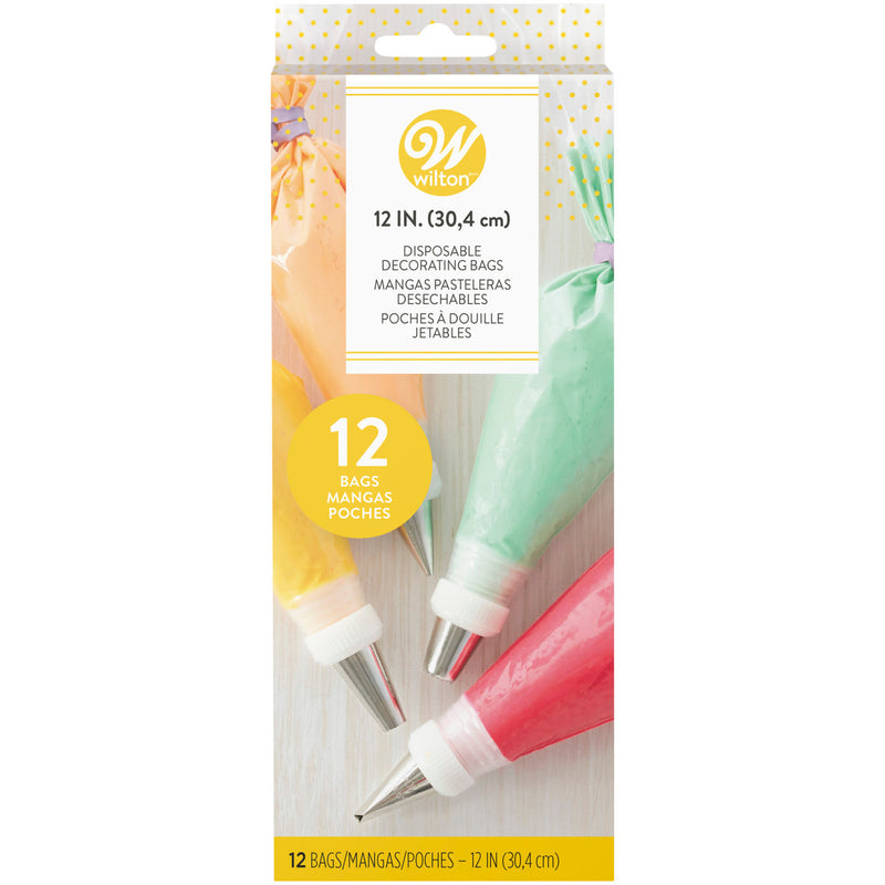 Wilton 12-Inch Disposable Decorating Piping Bags, 12-Count