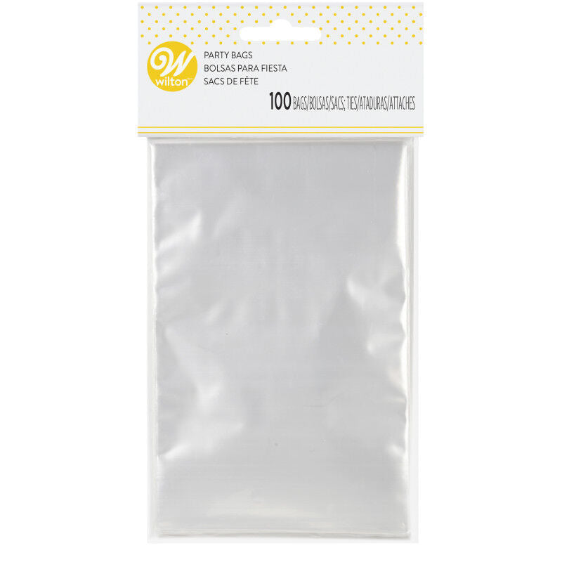 Wilton 4"x6" Clear Treat Bags with Ties 100ct*