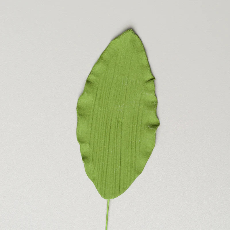3.5" Orchid Leaves - Large - Green w/ Wire*