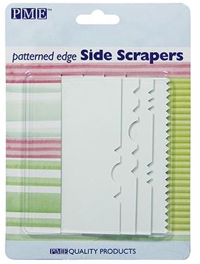 SIDE SCRAPERS - PATTERNED EDGE PLASTIC SET OF 4*