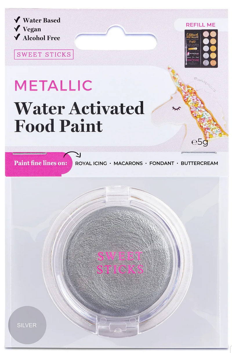 Sweet Sticks Water Activated Silver Food Paint