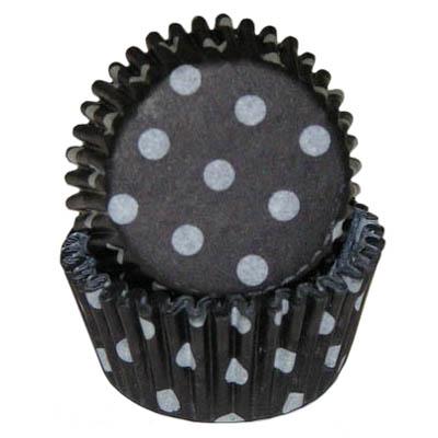 MINI Black Polka Dot Cupcake Liners 100 Count*