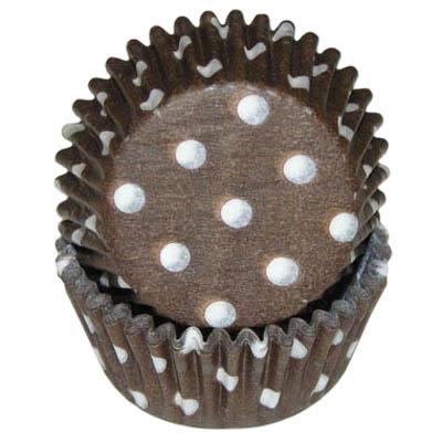 MINI Brown Polka Dot Cupcake Liners 100 Count*