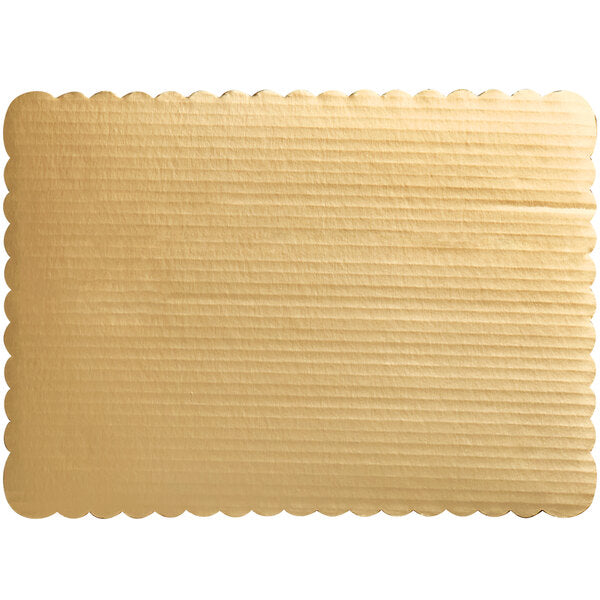 WEB 1/2 Sheet Gold Scalloped Plate