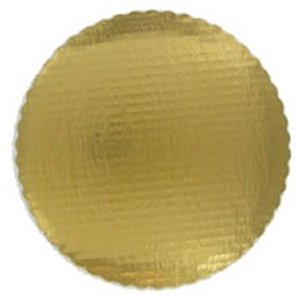 WEB Round Gold Scalloped Plate 8"