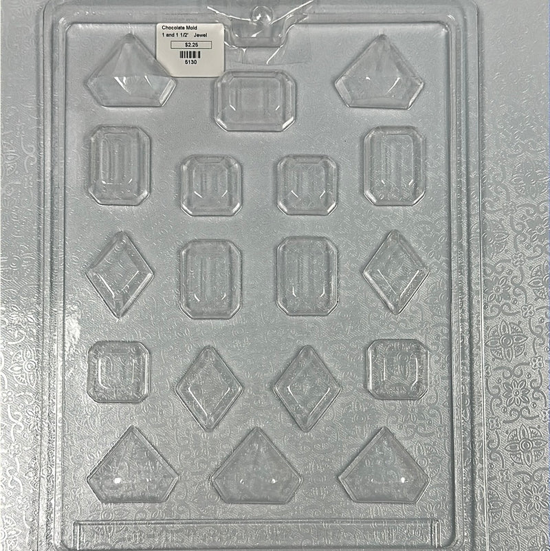 Chocolate Mold Assorted Jewels 1"-1.5"