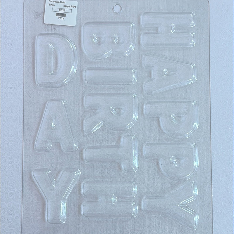 Chocolate Mold HBD Letters