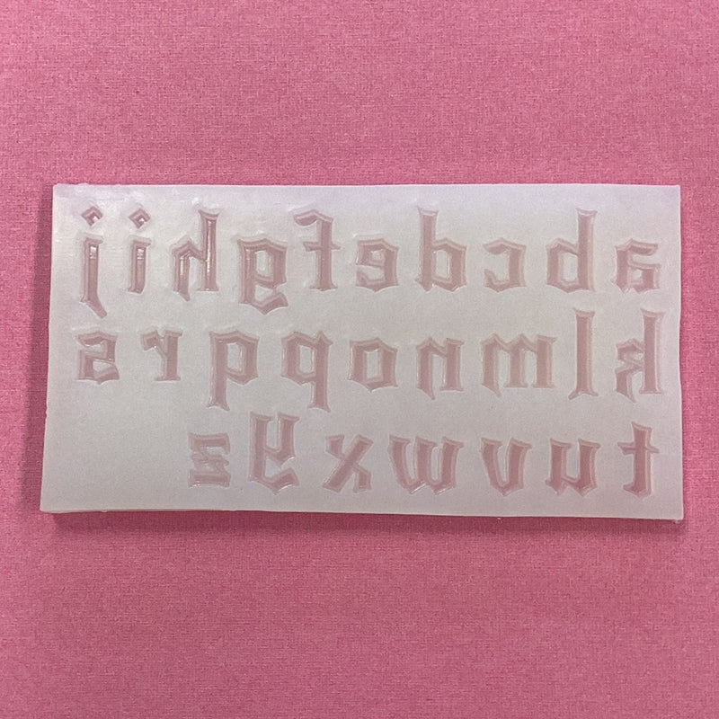 Silicone Mold Gothic Font Lower Case*