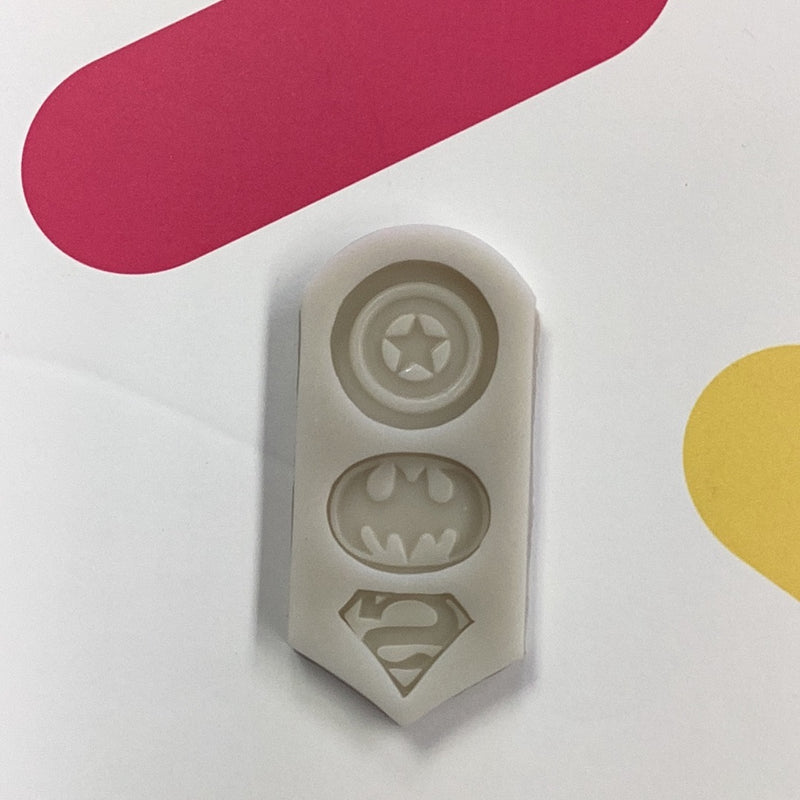 Silicone Mold Superhero Logo 3pcs *