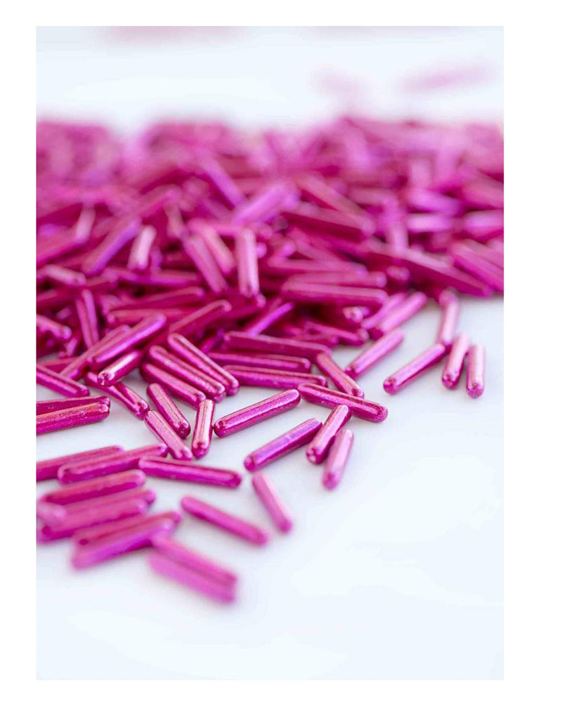 Sweetapolita Luxe Sprinkles-Bright Pink Metallic Rods
